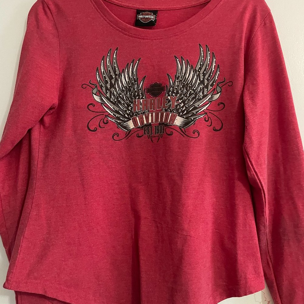 Red Long Sleeved Harley Shirt